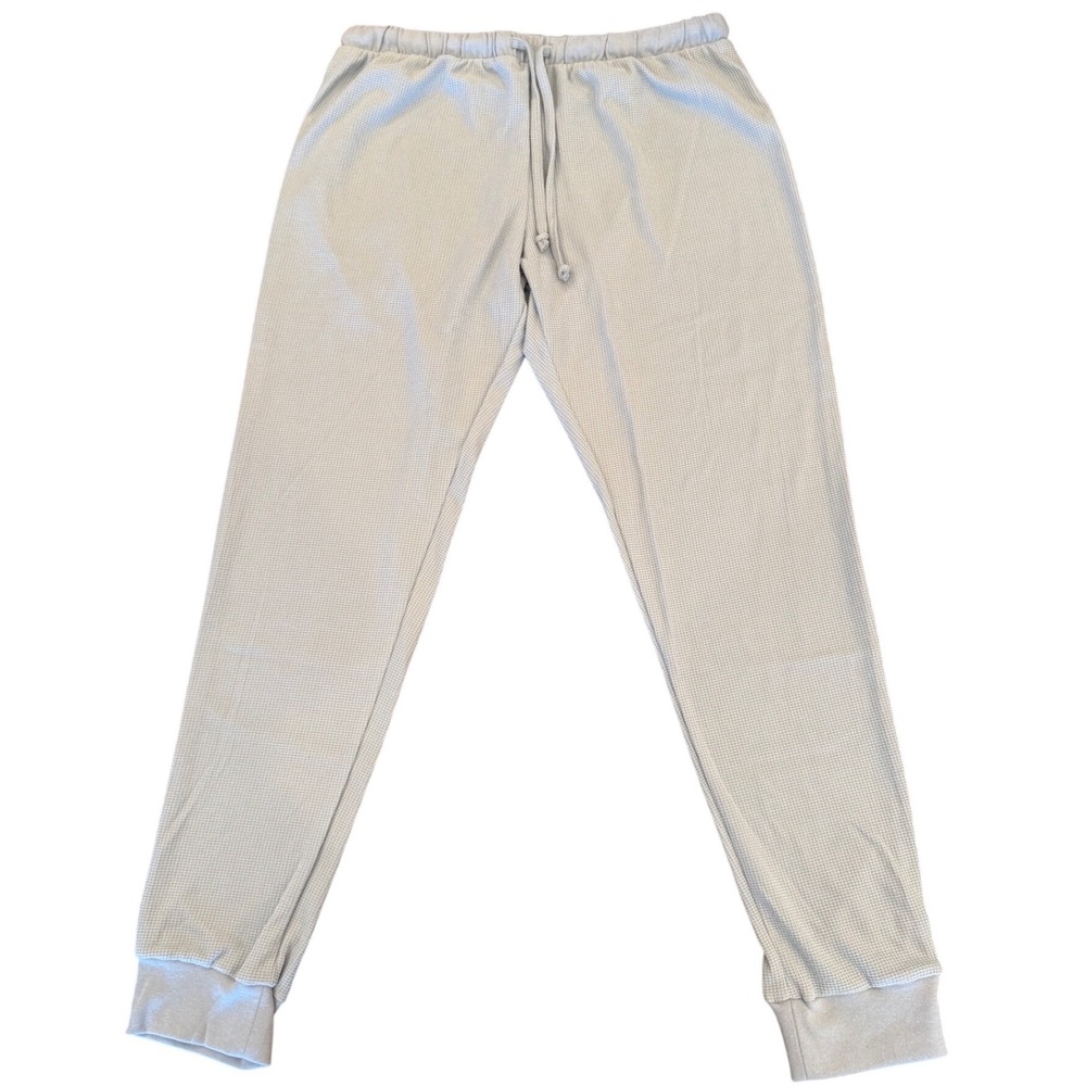 Sam & Olivia Light Blue Waffle Knit Joggers Drawstring Lounge Pants Medium